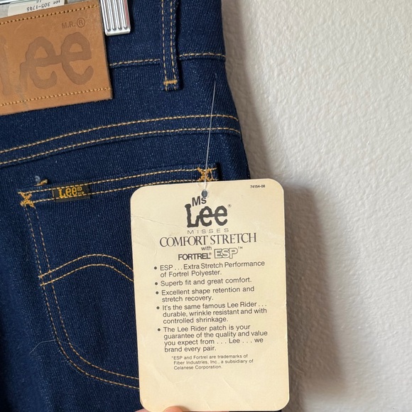 Vintage Ms Lee New Old Stock Comfort Stretch Straight Leg Jeans Women’s 16 NWT - Picture 4 of 5